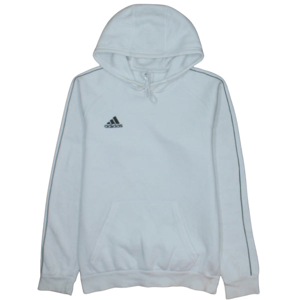 Adidas 90's Drawstring Pockets Pullover Hoodie Small White