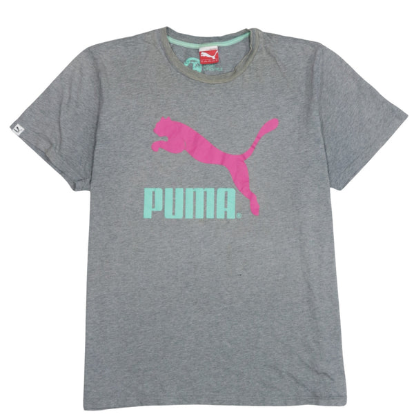 Puma 90's Spellout Short Sleeves T Shirt XLarge Grey