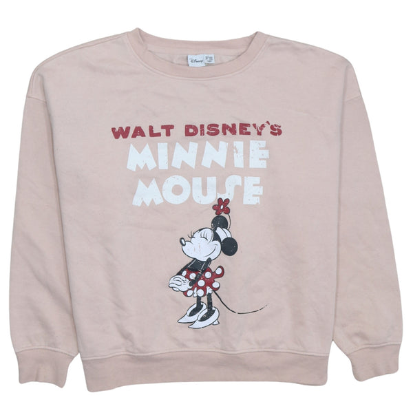 Vintage Disney 90s Minnie Mouse Pink Crew Neck Sweatshirt Large