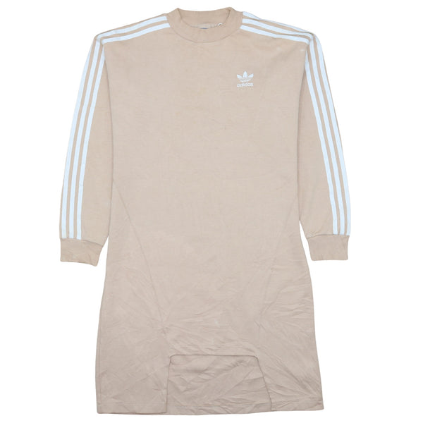 Adidas Vintage 90's Pink Striped Sleeve Crew Neck Sweatshirt Women's Small