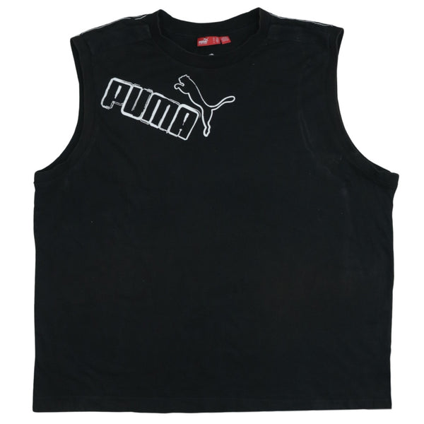 Puma Vintage 90's Black Sleeveless Crew Neck Gilet Vest XXLarge (2XL)