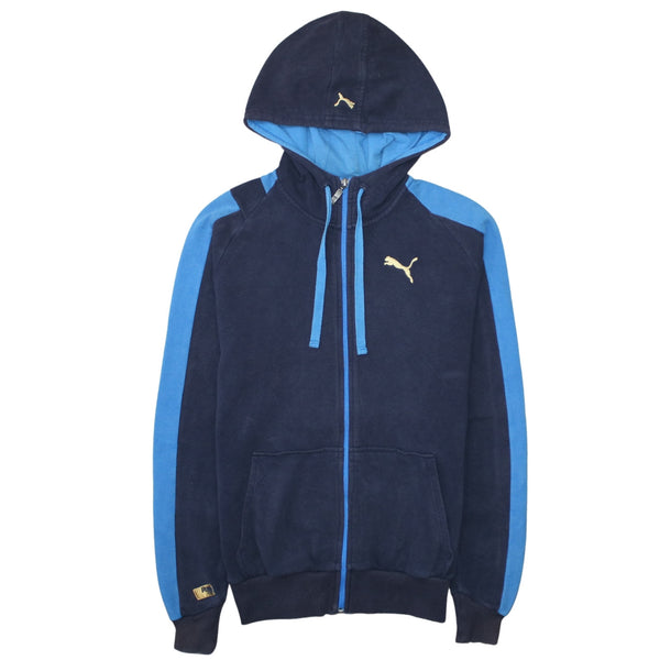 Puma 90's Lightweight Full Zip Up Hoodie Small Navy Blue