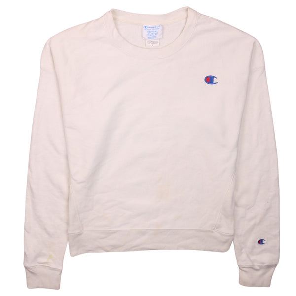 Champion Vintage 90's Heavyweight Crew Neck Sweatshirt Medium Beige Cream