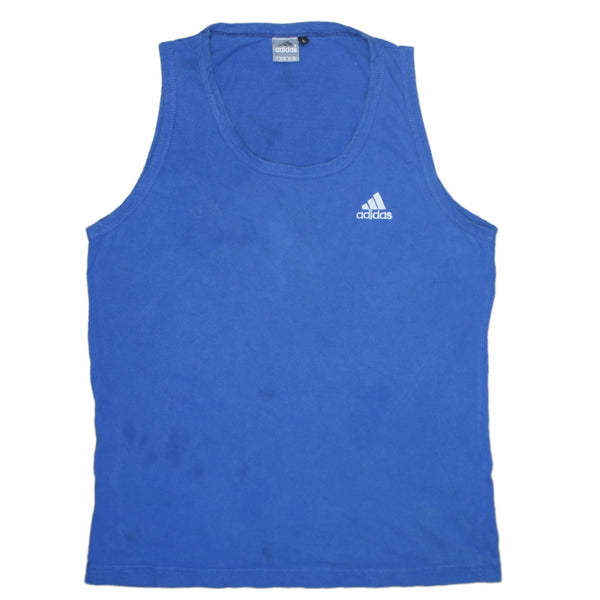 Adidas 90's Vest Sleeveless Round Neck Vest Large Blue