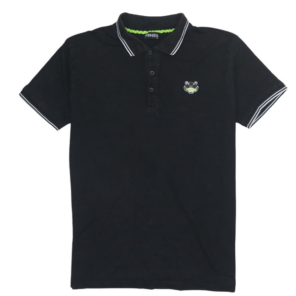 Kenzo Vintage 90's Black Polo Shirt Men's Small Short Sleeves
