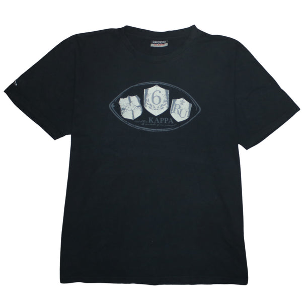 Kappa 90's Short Sleeves Crew Neck T Shirt XLarge Black