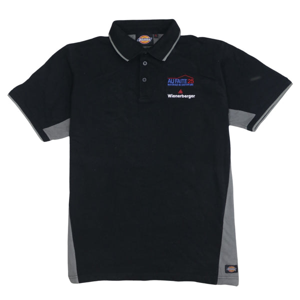 Dickies 90's Short Sleeves Quarter Button Polo Shirt XLarge Black