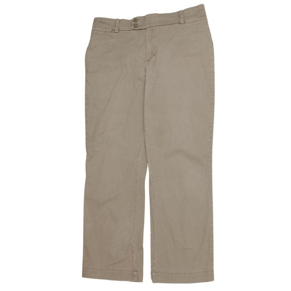 Vintage Lee 90's Grey Women's Baggy Straight Leg Trousers 34