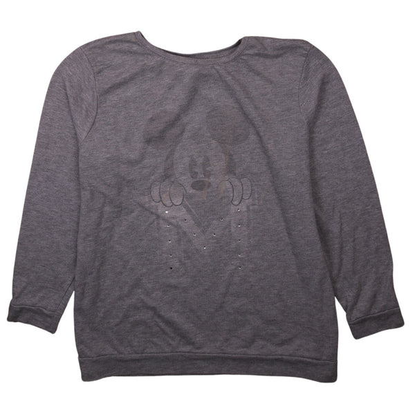 Vintage Disney 90's Mickey Mouse Grey Crew Neck Sweatshirt XXLarge