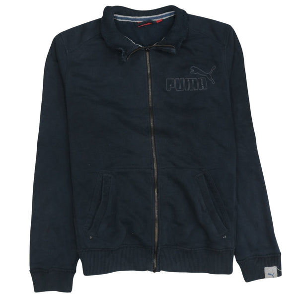Puma 90's Lightweight Full Zip Up Sweatshirt Large Black