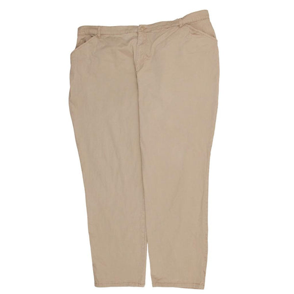 Vintage Lee 90s Men's Baggy Straight Leg Trousers Pants Size 48 Beige