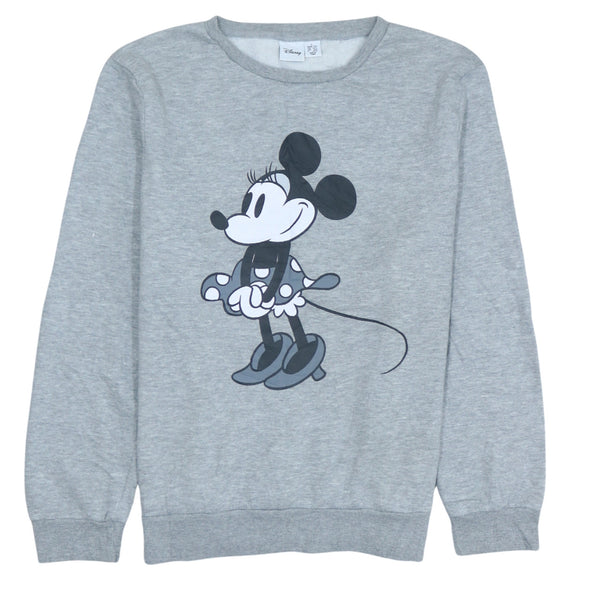 Vintage Disney 90's Mickey Mouse Grey Sweatshirt Women's Large