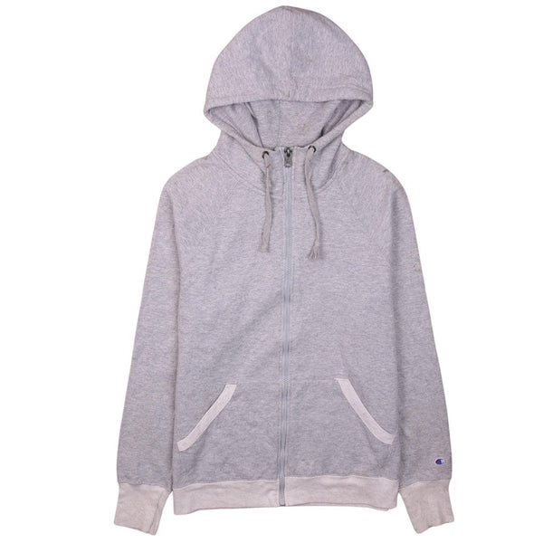 Champion 90's Full Zip Up Hoodie Medium Grey