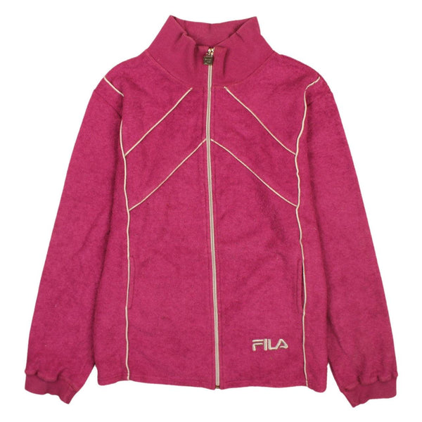 Fila 90's Hiking Warm Full Zip Up Fleece Jumper Medium (missing sizing label) Purple