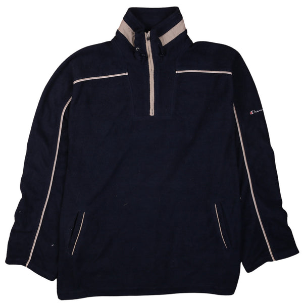 Champion Vintage 90's Orange Quater Zip XXLarge Fleece Hiking Jumper