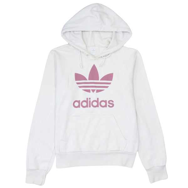 Adidas 90's Spellout Pullover Hoodie XSmall  White