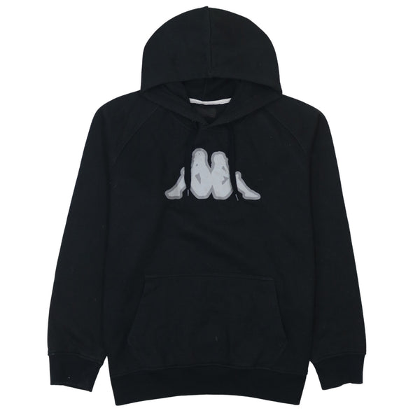 Vintage Kappa 90's Spellout Pullover Hoodie Men's Large Black - Cotton