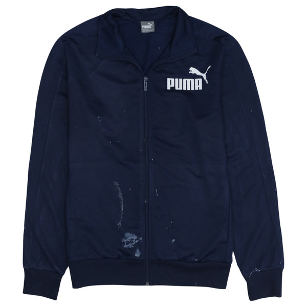 Puma 90's Lightweight Full Zip Up Sweatshirt Medium Navy Blue