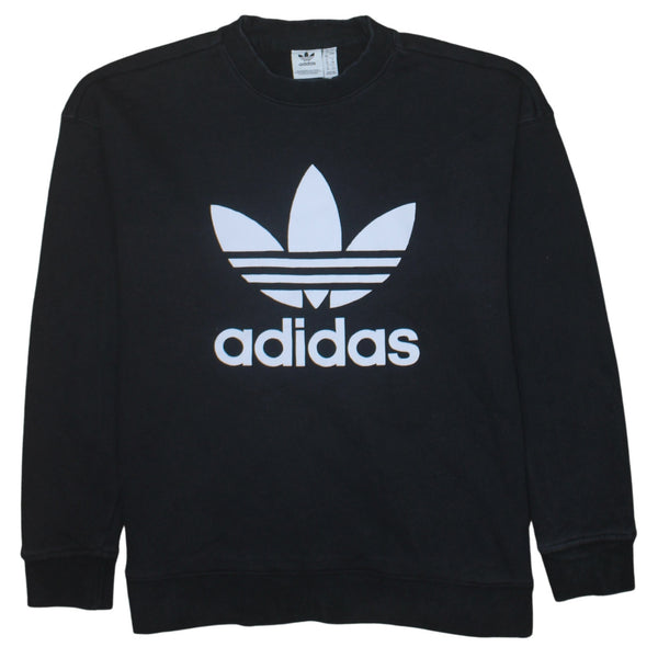 Adidas 90's Spellout Crew Neck Sweatshirt Large  Black