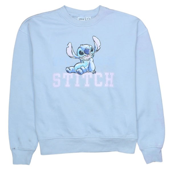 Vintage Disney 90's Stitch Crew Neck Sweatshirt Blue Women's XS