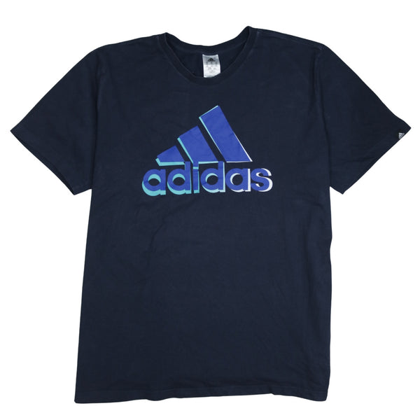 Adidas 90's Navy Blue Spellout T-Shirt XXLarge (2XL) Men's