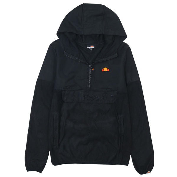 Ellesse 90's Vintage Black Hiking Warm Quarter Zip Fleece Jumper XSmall