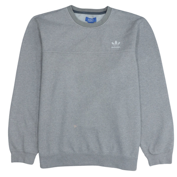 Adidas Vintage 90's Grey Lightweight Crew Neck Sweatshirt Men's XLarge