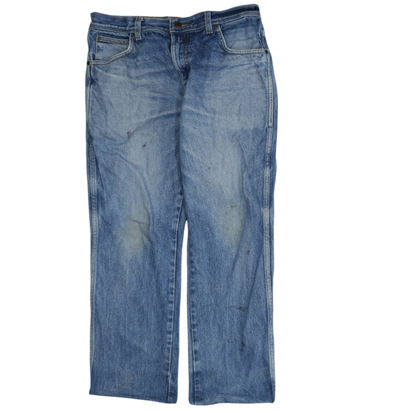 Wrangler Men's 90s Vintage Lightwash Baggy Jeans Blue Size 34 Cotton