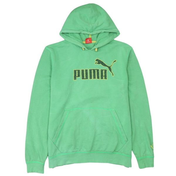 Puma 90's Spellout Pullover Hoodie Large Green
