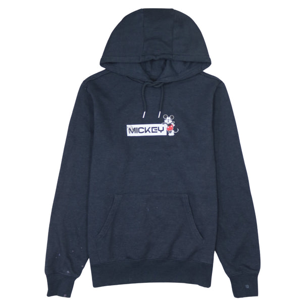 Vintage Disney 90s Mickey Mouse Black Pullover Hoodie Men's XSmall