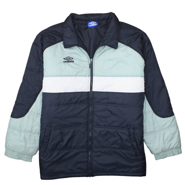Umbro 90's Lightweight Full Zip Up Puffer Jacket XXLarge (2XL) Black