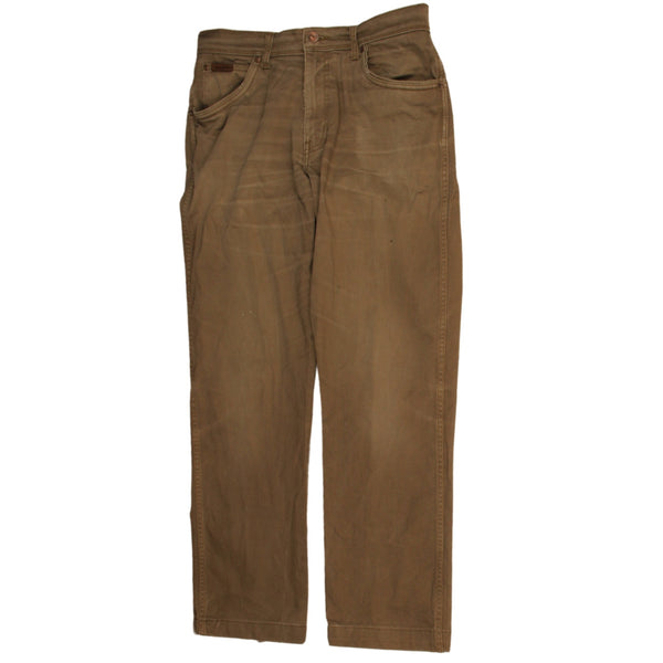 Wrangler 90's Straight Leg Baggy Trousers / Pants 32 Brown
