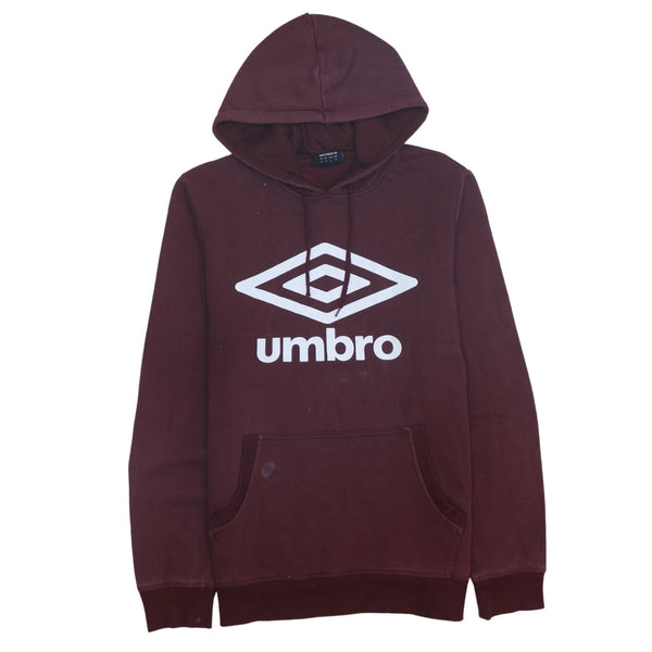 Umbro Vintage 90's Spellout Pullover Hoodie Medium Burgundy
