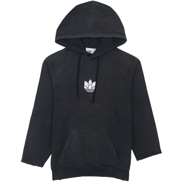 Adidas Black 90's Vintage XSmall Pullover Hoodie with Drawstring Pockets