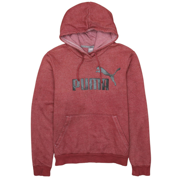 Puma 90's Spellout Pullover Hoodie XLarge Burgundy Red