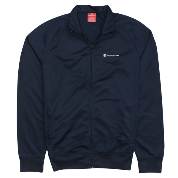 Champion 90's Lightweight Full Zip Up Sweatshirt Medium Navy Blue