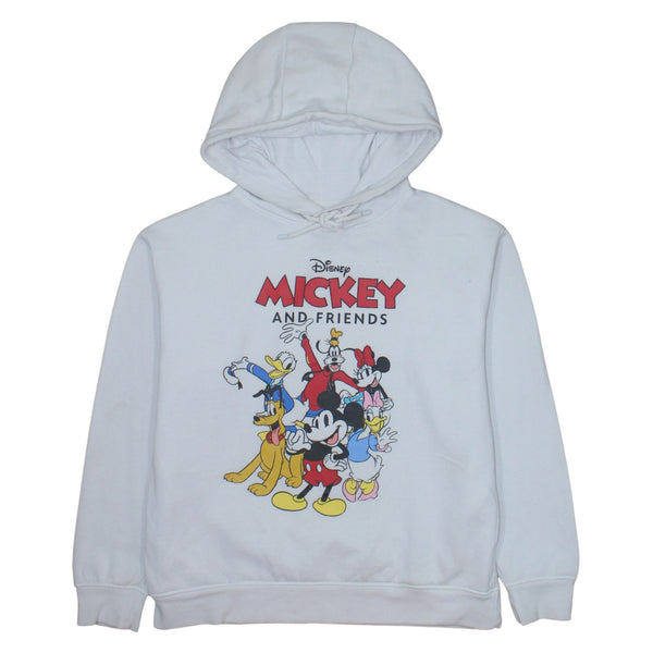 Disney 90's Mickey Mouse & Friends Pullover Hoodie Small White