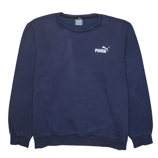 Puma 90's Lightweight Crew Neck Sweatshirt XLarge Navy Blue