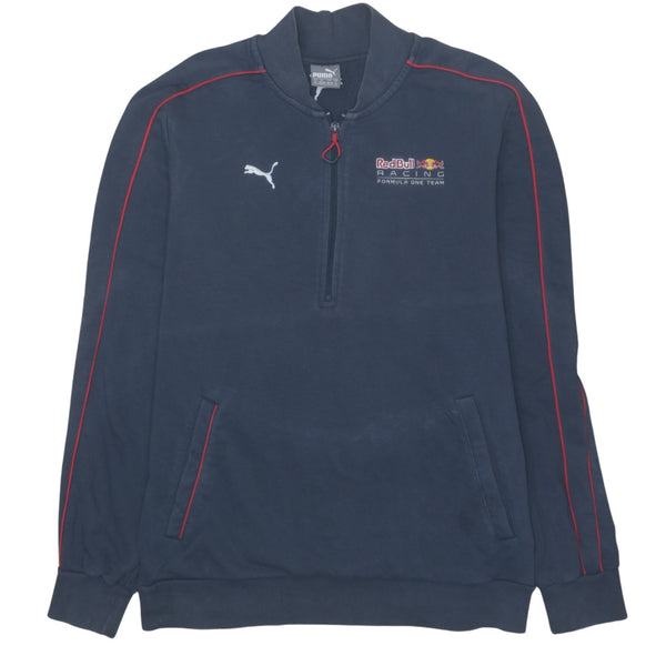 Puma Vintage 90's Heavyweight Half Zip Sweatshirt Navy Blue Medium