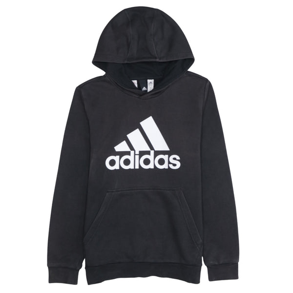 Adidas 90's Spellout Pullover Hoodie Large Black