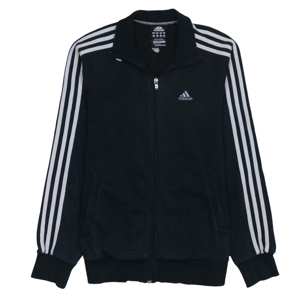 Adidas 90's Striped Sleeve Full Zip Up Sweatshirt XSmall Black