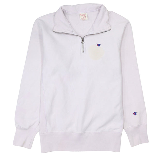Champion 90's Lightweight Quarter Zip Sweatshirt XLarge Pink
