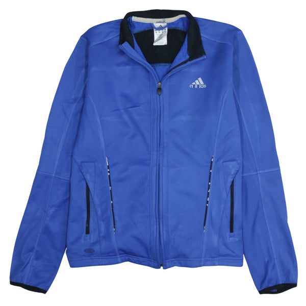 Adidas 90's Vintage Lightweight Blue Full Zip Up Sweatshirt Men's Medium