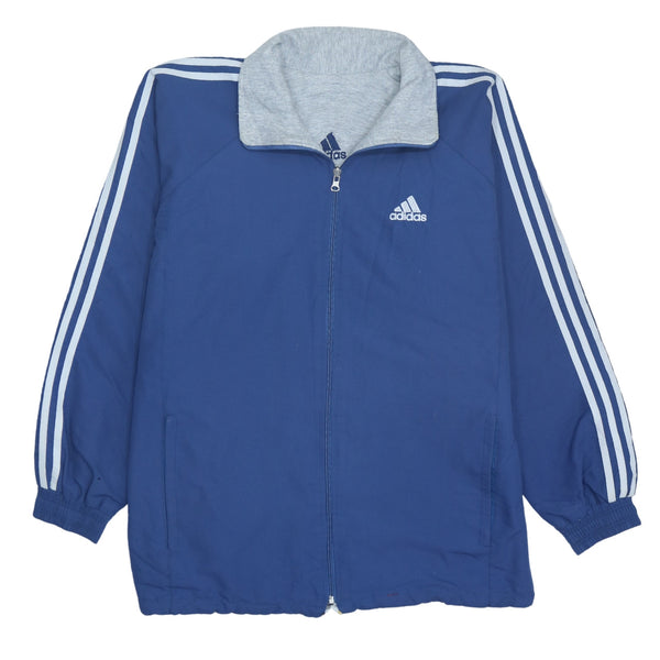 Adidas Vintage 90s Blue Striped Windbreaker Men's XLarge Jacket