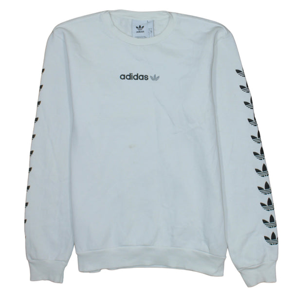 Adidas 90's Lightweight Crew Neck Sweatshirt Small White
