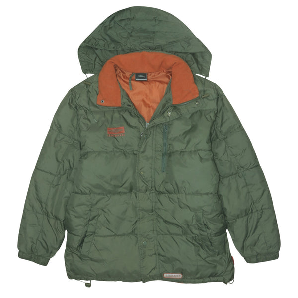 Vintage Umbro 90's Green Lightweight Zip Puffer Jacket Large