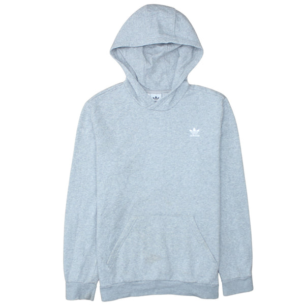 Adidas 90's Drawstring Pockets Pullover Hoodie XLarge Grey