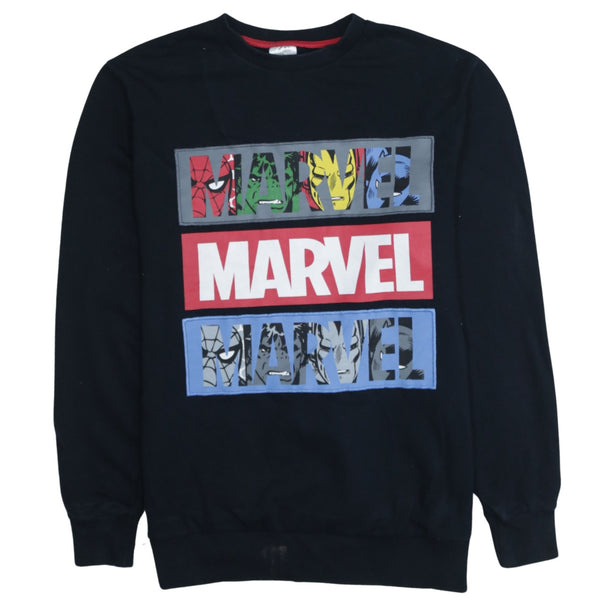 Disney 90's Marvel Crew Neck Sweatshirt Large Black