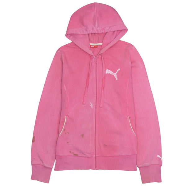 Puma 90's Lightweight Full Zip Up Hoodie Large Pink