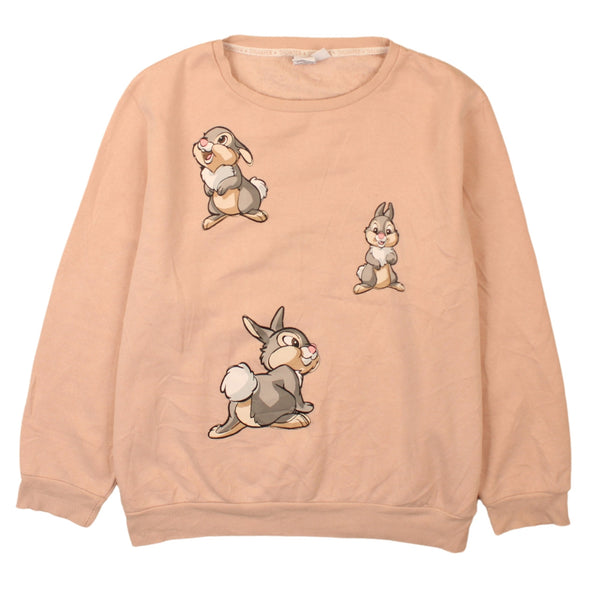Disney 90's Vintage Pink Heavyweight Crew Neck Sweatshirt Med